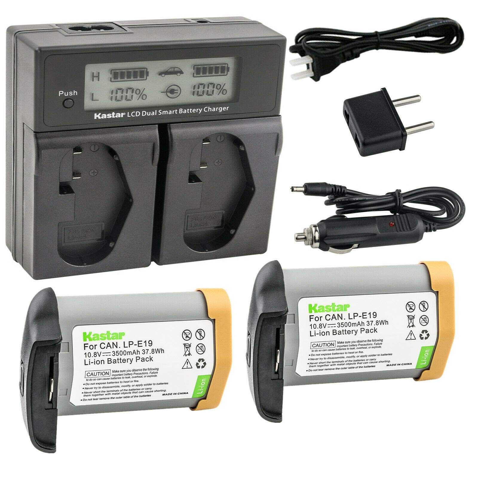 Amazon.com: Kastar 2 Pack Fully Decode LP-E19 Battery 10.8V